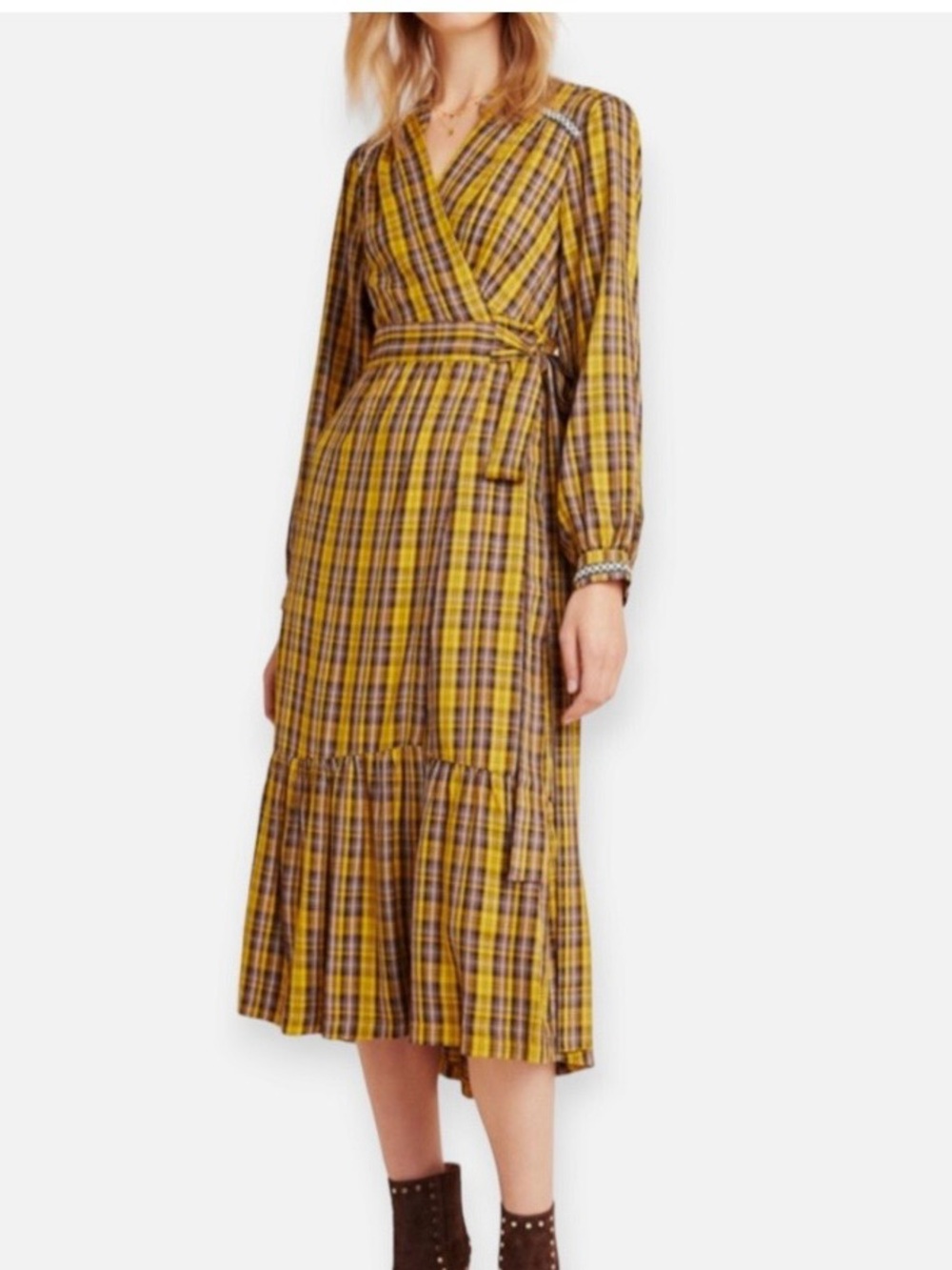 Anthropologie Dalton Wrap Maxi Dress Women Small